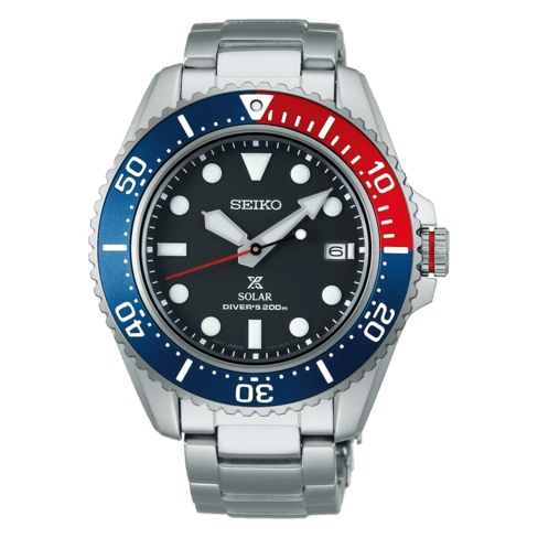 Relógio Seiko Prospex Diver's Solar 42,8mm Azul-Verm.