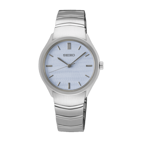 Relógio Seiko Ladies Quartzo 3 Ponteiros Azul-Claro