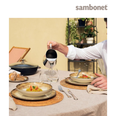 Faqueiro SAMBONET Coleção ROYAL Aço Inoxidável 24 peças
