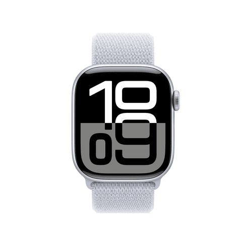 Apple Watch S10 GPS 42mm Silver Aluminium Case with Blue Cloud Sport Loop