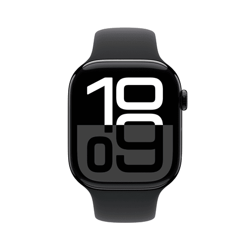 Apple Watch S10 GPS 46mm Jet Black Aluminium Case with Black Sport Band - S/M