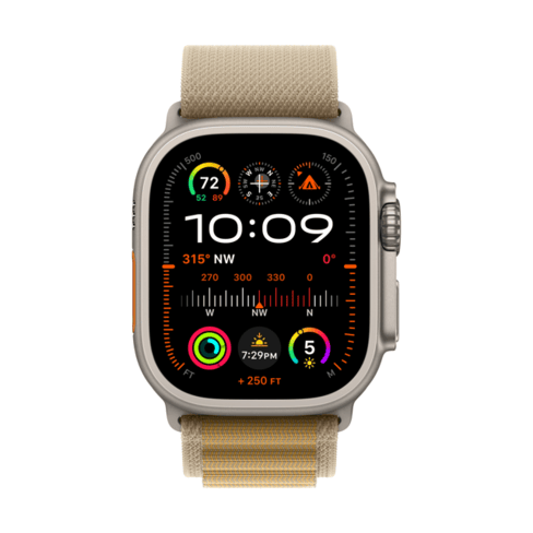 Apple Watch Ultra 2 GPS + Cellular 49mm Natural Titanium, Tan Alpine Loop - M