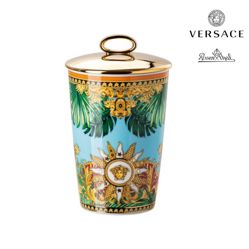 Castiçal VERSACE Coleção JUNGLE ANIMALIER 14 cm Porcelana