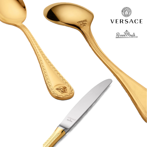 Faqueiro VERSACE Coleção MEDUSA GOLD 30 peças