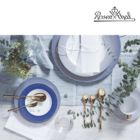 Serviço ROSENTHAL Coleção FRANCIS CARREAU BLEU 38 peças Porcelana