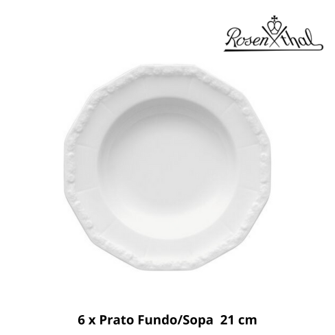 Serviço ROSENTHAL Coleção MARIA Branco 38 peças Porcelana