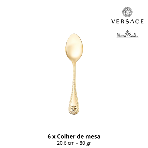 Faqueiro VERSACE Coleção MEDUSA GOLD 30 peças