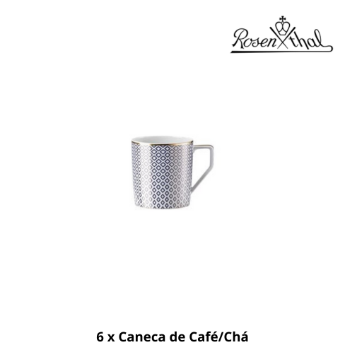 Serviço ROSENTHAL Coleção FRANCIS CARREAU BLEU 38 peças Porcelana