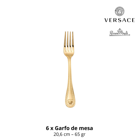 Faqueiro VERSACE Coleção MEDUSA GOLD 30 peças