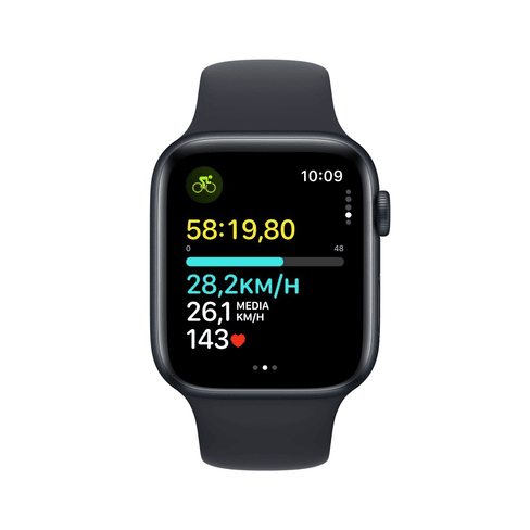 Apple Watch SE GPS + Cellular 44mm Midnight Aluminium, Midnight Sport Band - M/L