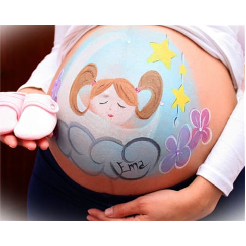 Belly Painting! Pintura na ...intura na Barriga para Grávida + 10 Fotos Editada