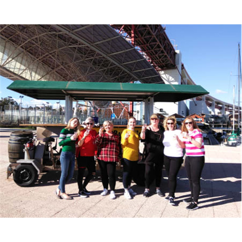 Passeio de Beer Bike em Lisboa com Bar e Música a Bordo - 1 hora, para 1 pessoa