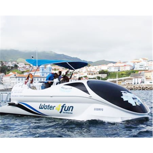 Sunset em Barco com Fundo de Vidro nos Açores | Water4fun - Angra do Heroísmo