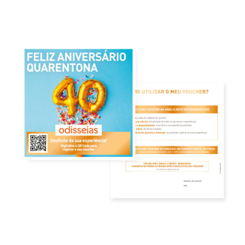 Feliz Aniversário Quarentona | 2500 Experiências