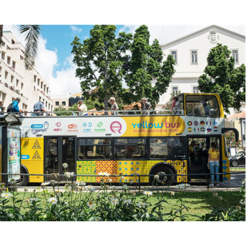 Tour Funchal + Câmara de Lo...o | Yellow Bus Bilhete de Adulto | Válido 24 Hor