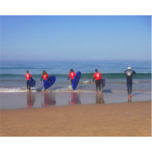 Aula de Surf ou Bodyboard a Dois na Costa da Caparica | Ondas d'Aventura