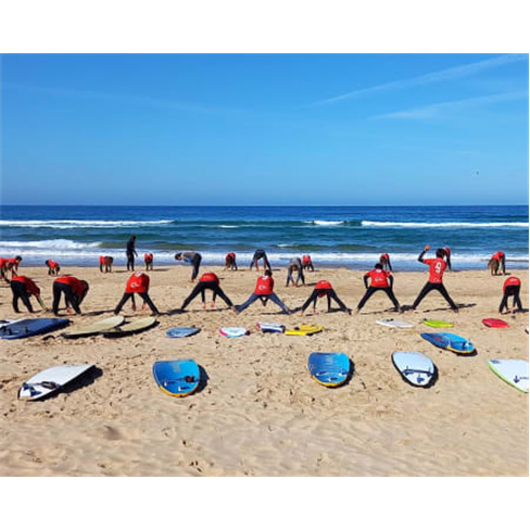 Aula de Surf ou Bodyboard a Dois na Costa da Caparica | Ondas d'Aventura