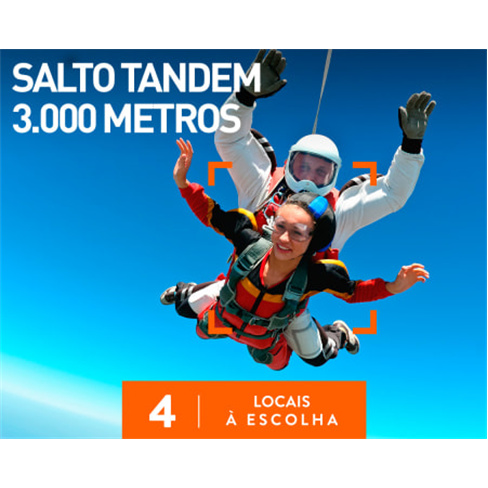 Salto Tandem a 3.000 Metros | 4 Locais à Escolha