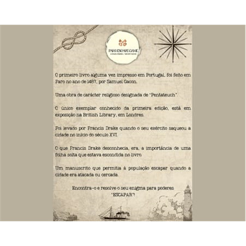 Escape Room «A Folha Perdida» | Faro Escape Game Experiência para Até 6 Pess