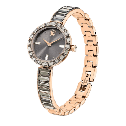 Relógio Matrix Bangle Fabrico suíço, Bracelete em cristal, Cinzento