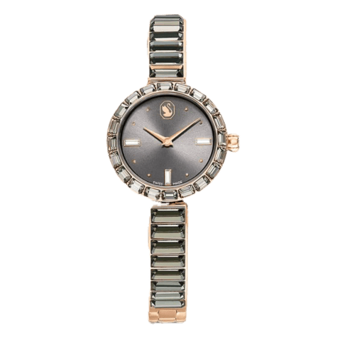 Relógio Matrix Bangle Fabrico suíço, Bracelete em cristal, Cinzento