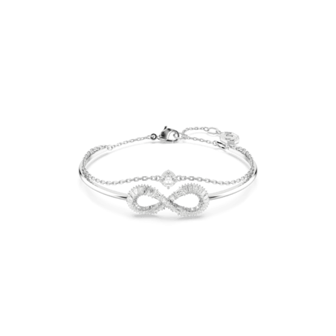 Bracelete Hyperbola Infinity, Branca, Lacado a ródio