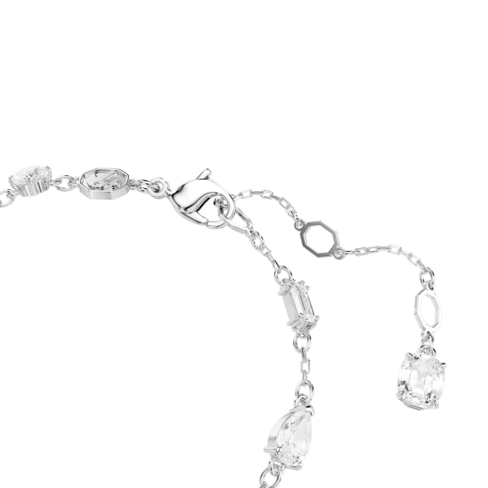 Pulseira Idyllia Combinação, Floco de neve, Branca, Lacado a ródio