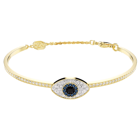 Bracelete Symbolica Olho grego, Azul, Lacado a dourado