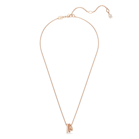 Pingente Hyperbola Combinação, Branco, Lacado a rosa dourado