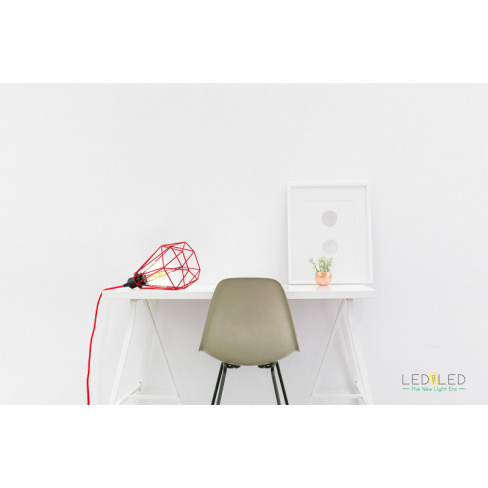 LEDbyLED - Candeeiro de mesa Dogui (preto/vermelho)