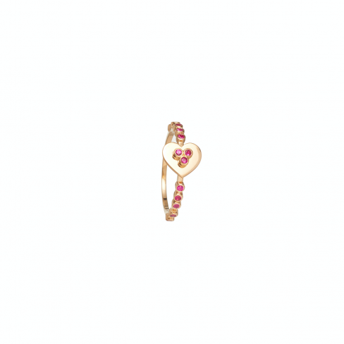 Anel B-LOVED em OA com Rubis