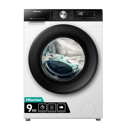 Máquina de Lavar Roupa Hisense Serie 3S WF3S9043BW3 - 9kg, 1400rpm, Branco