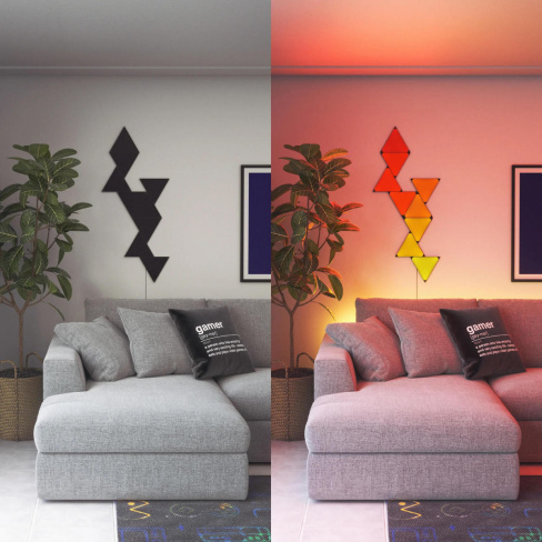 Nanoleaf - Shapes Triangles Kit Black (starter+9 panels)