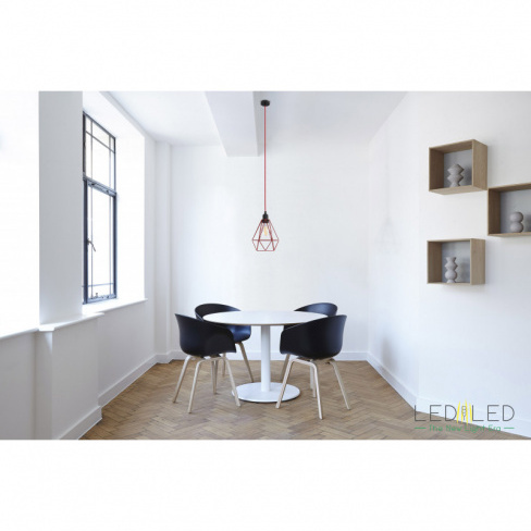 LEDbyLED - Candeeiro tecto Dogui (preto/vermelho)