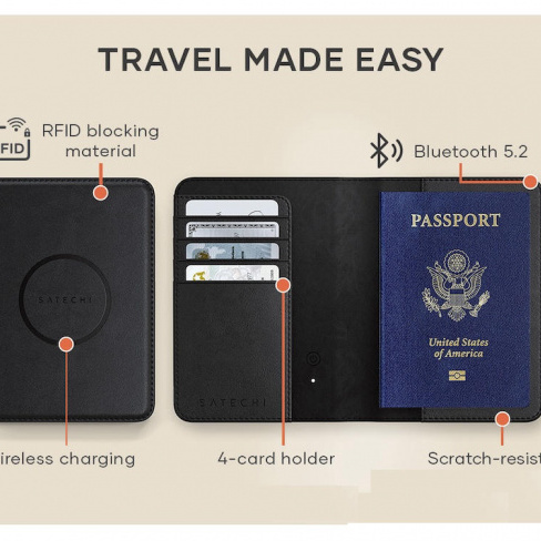 Satechi - Passport Cover with Find My