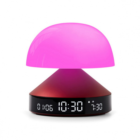 Lexon - Candeeiro/despertador Mina Sunrise (dark red)