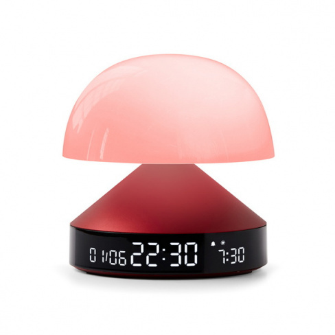 Lexon - Candeeiro/despertador Mina Sunrise (dark red)