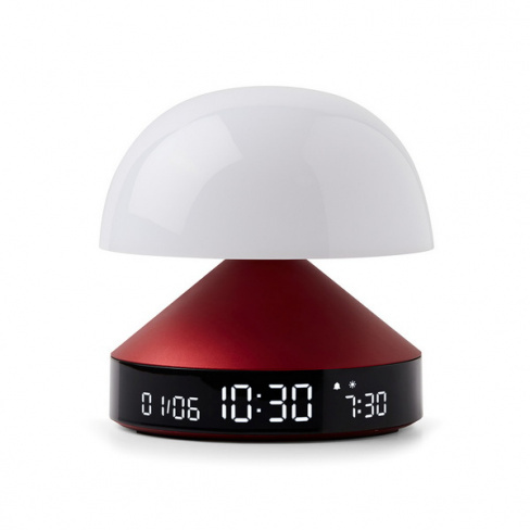 Lexon - Candeeiro/despertador Mina Sunrise (dark red)