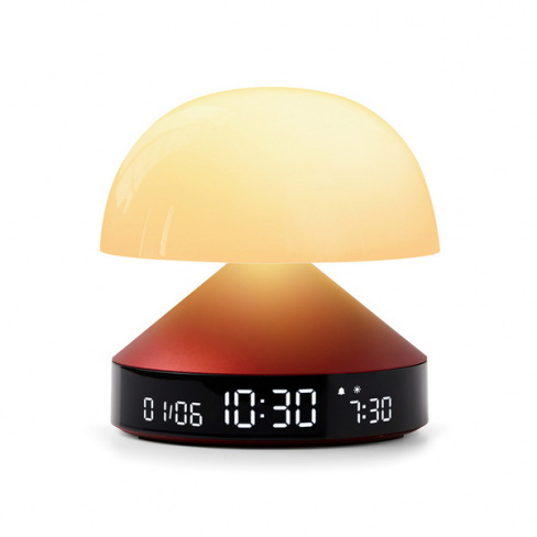 Lexon - Candeeiro/despertador Mina Sunrise (dark red)