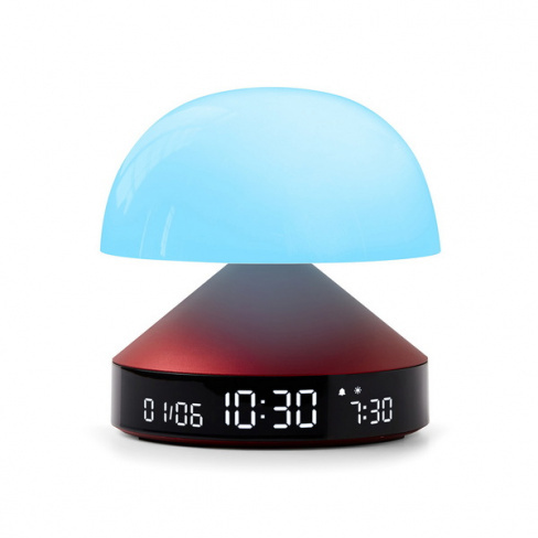 Lexon - Candeeiro/despertador Mina Sunrise (dark red)