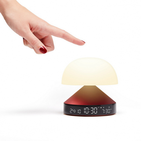 Lexon - Candeeiro/despertador Mina Sunrise (dark red)