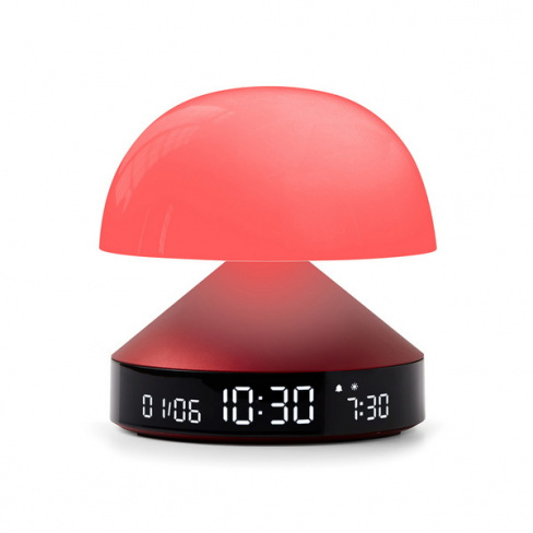 Lexon - Candeeiro/despertador Mina Sunrise (dark red)