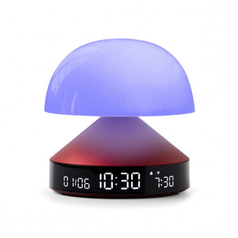 Lexon - Candeeiro/despertador Mina Sunrise (dark red)