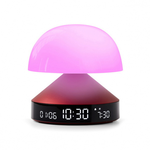 Lexon - Candeeiro/despertador Mina Sunrise (dark red)