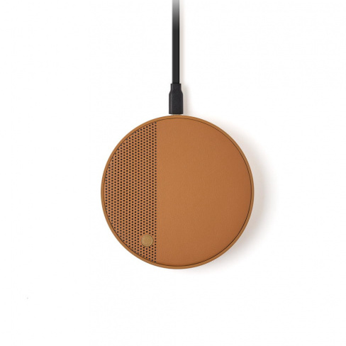 Lexon - Carregador Qi + Coluna Som Oslo Energy+ (camel)