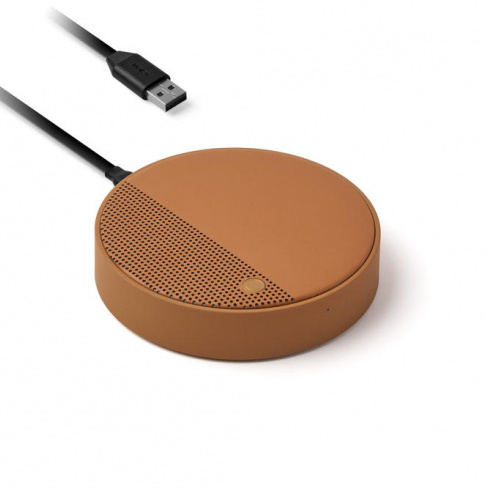 Lexon - Carregador Qi + Coluna Som Oslo Energy+ (camel)