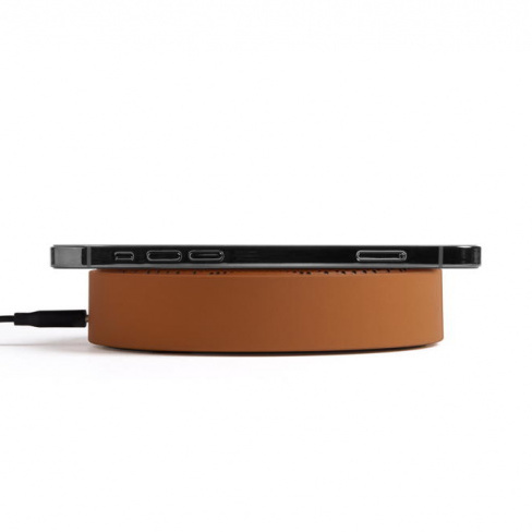 Lexon - Carregador Qi + Coluna Som Oslo Energy+ (camel)