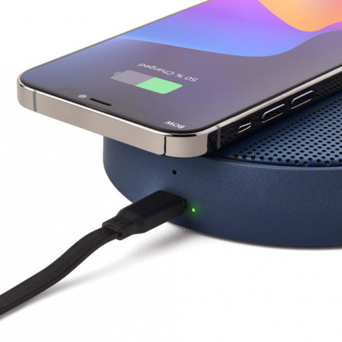 Lexon - Carregador Qi + Coluna Som Oslo Energy+ (dark blue)