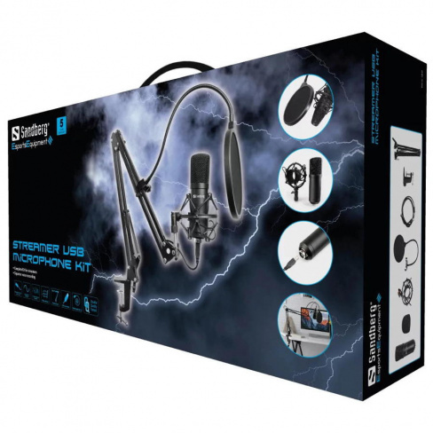 Sandberg - Streamer USB Microphone Kit