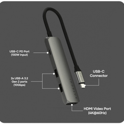 Satechi - 4-in-1 USB-C Hub with Ethernet